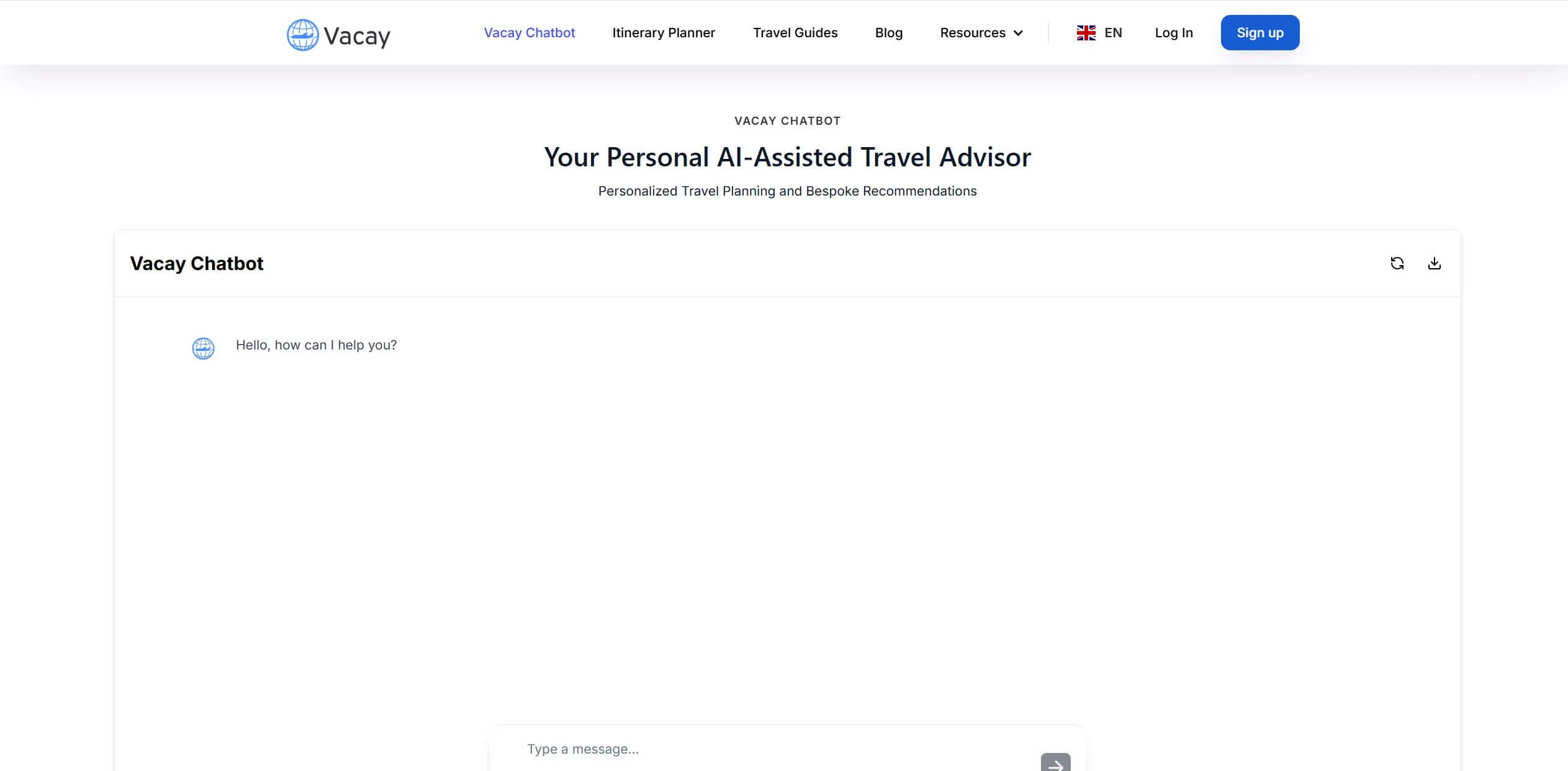 Vacay Chatbot